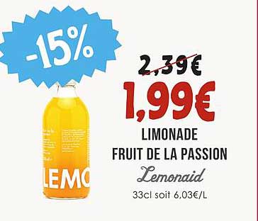 LIMONADE FRUIT DE LA PASSION