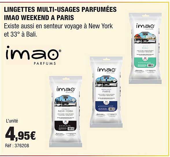 LINGETTES MULTI-USAGES PARFUMÉES IMAO WEEKEND A PARIS