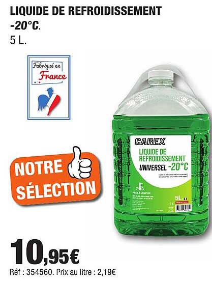 LIQUIDE DE REFROIDISSEMENT -20°C. 5 L.