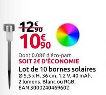 Lot de 10 bornes solaires