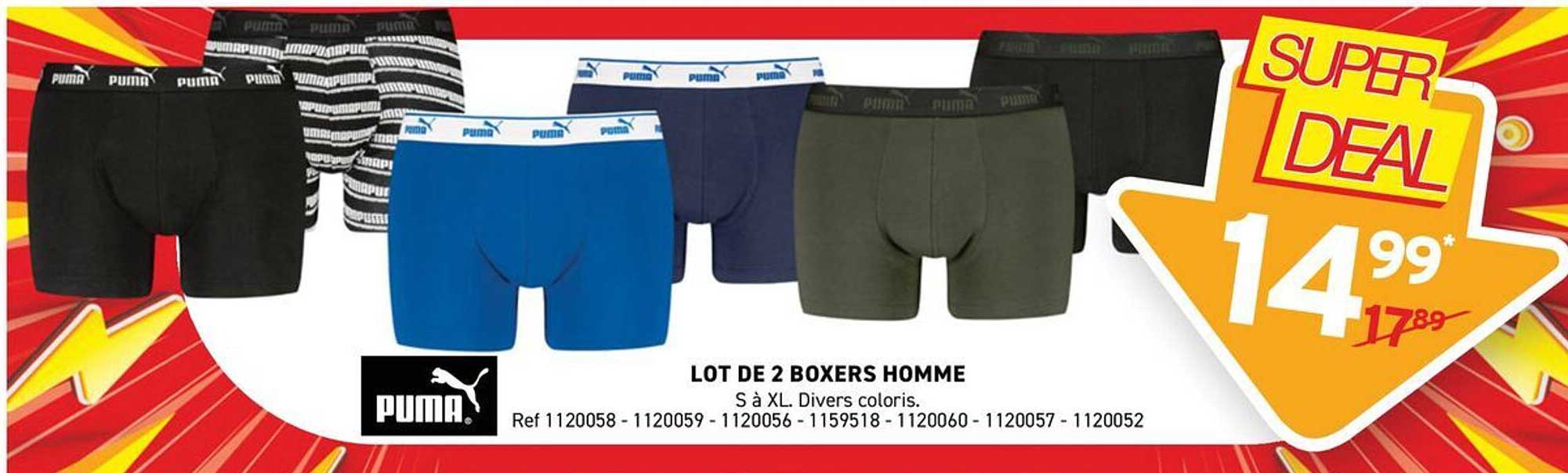 LOT DE 2 BOXERS HOMME