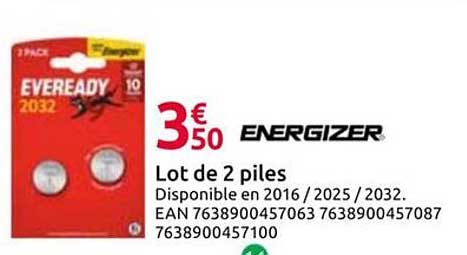 Lot de 2 piles