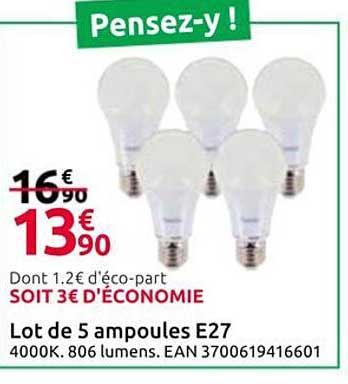 Lot de 5 ampoules E27