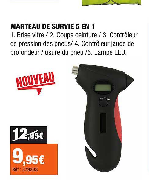 MARTEAU DE SURVIE 5 EN 1