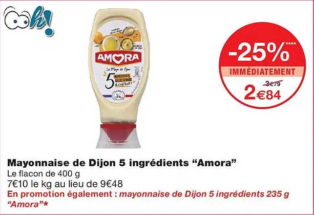 Mayonnaise de Dijon 5 ingrédients “Amora”