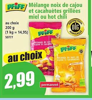 Mélange noix de cajou et cacahuètes grillées miel ou hot chili