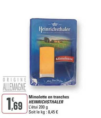 Mimolette en tranches HEINRICHS THALER
