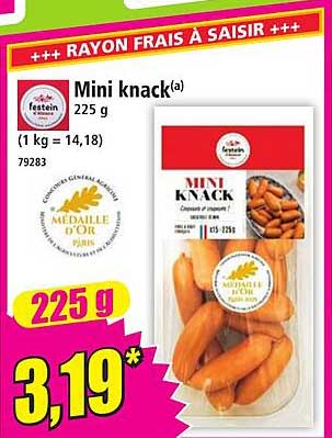 Mini knack(a) 225 g