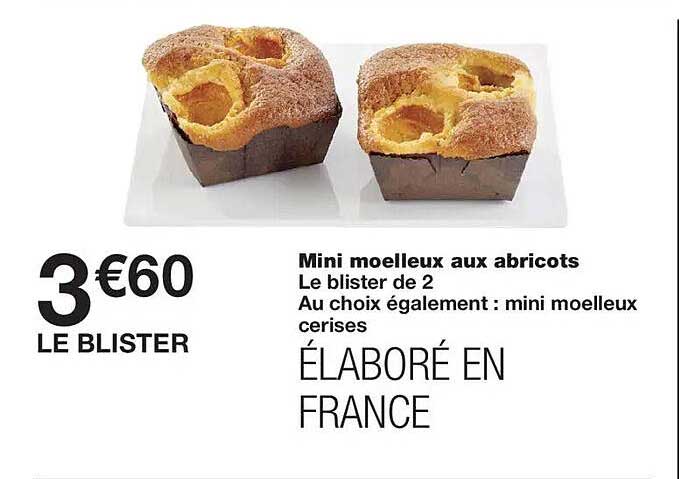 Mini moelleux aux abricots