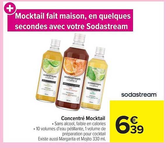 Mocktail fait maison, en quelques secondes avec votre Sodastream