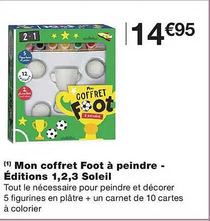 Mon coffret Foot à peindre - Éditions 1,2,3 Soleil