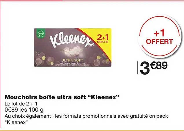 Mouchoirs boîte ultra soft “Kleenex”