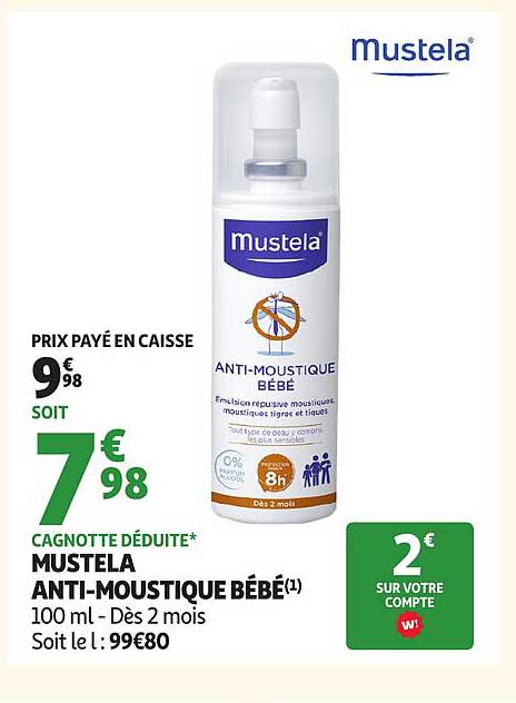 MUSTELA ANTI-MOUSTIQUE BÉBÉ(1)