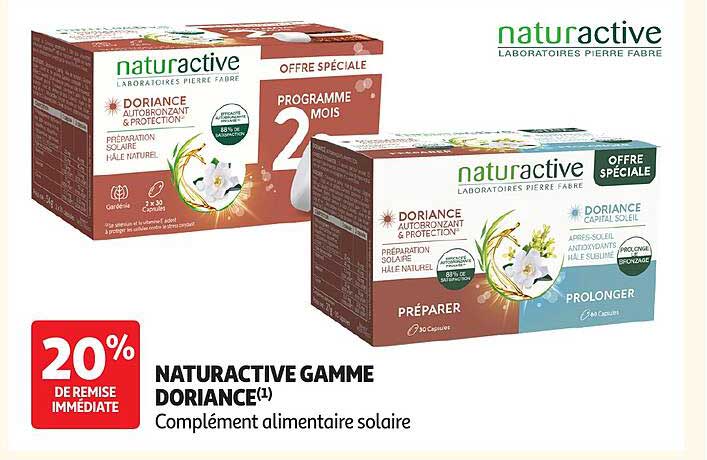 NATURACTIVE GAMME DORIANCE(1) Complément alimentaire solaire