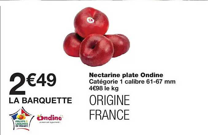 Nectarine plate Ondine
