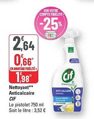 Nettoyant** Anticalcaire CIF