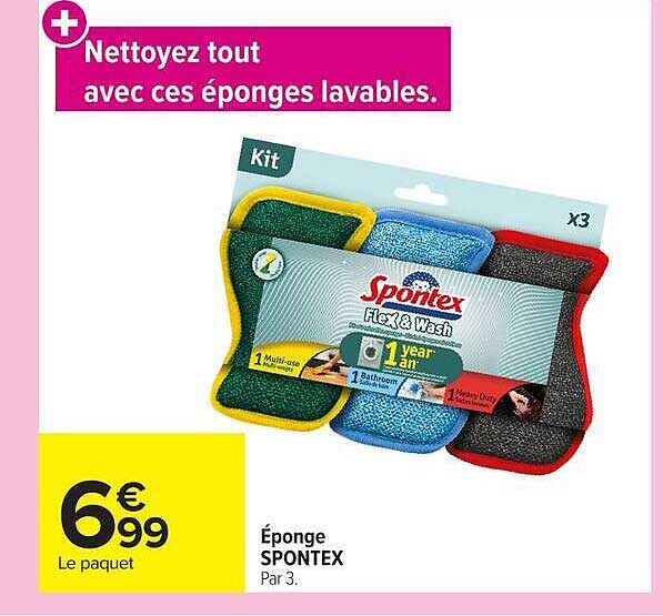 Nettoyez tout avec ces éponges lavables.