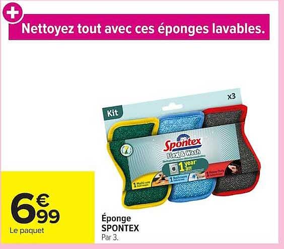 Nettoyez tout avec ces éponges lavables.