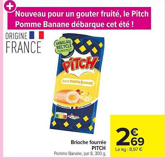 Nouveau pour un gouter fruité, le Pitch Pomme Banane débarque cet été !