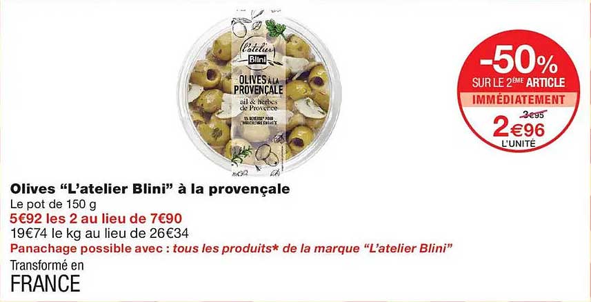 Olives “L’atelier Blini” à la provençale