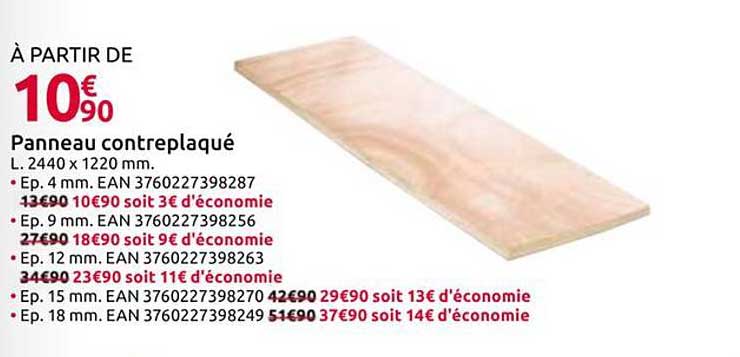 Panneau contreplaqué