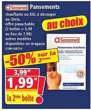 Pansements chauffants ou XXL à découper au choix