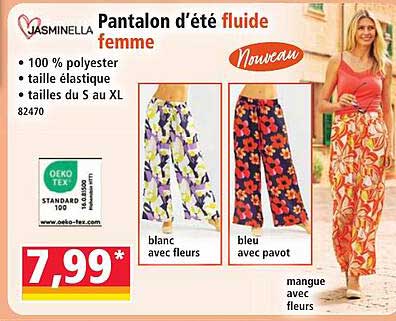 Pantalon d’été fluide femme