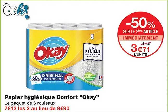 Papier hygiénique Confort “Okay”
