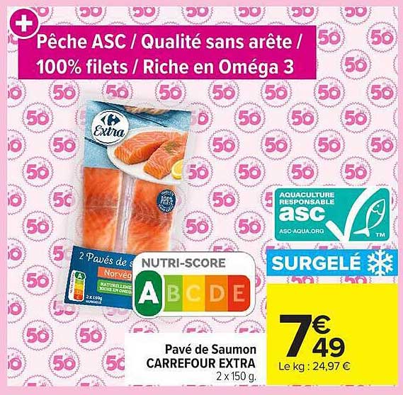 Pêche ASC / Qualité sans arête / 100% filets / Riche en Oméga 3