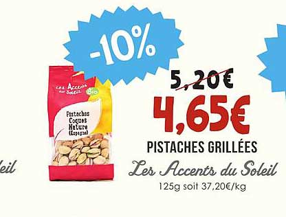 PISTACHES GRILLÉES Les Accents du Soleil