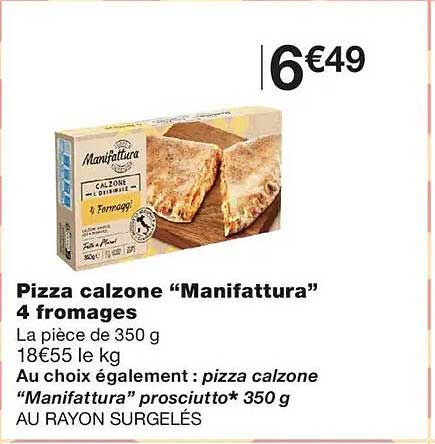 Pizza calzone “Manifattura” 4 fromages
