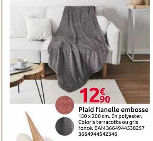 Plaid flanelle embossé