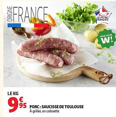 PORC: SAUCISSE DE TOULOUSE