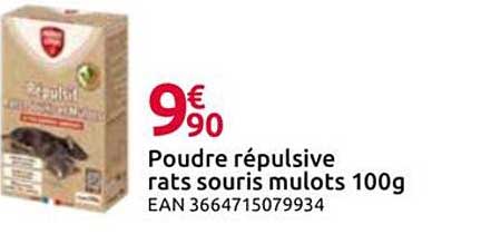 Poudre répulsive rats souris mulots 100g
