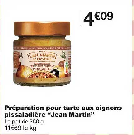 Préparation pour tarte aux oignons pissaladière “Jean Martin”