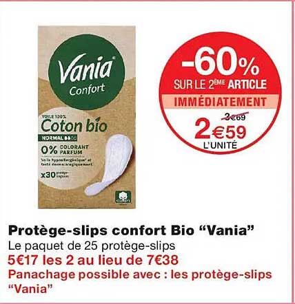 Protège-slips confort Bio “Vania”