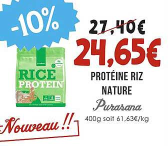 PROTÉINE RIZ NATURE Purasana