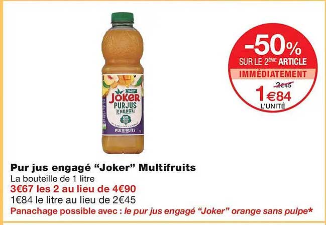 Pur jus engagé “Joker” Multifruits
