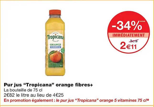 Pur jus “Tropicana” orange fibres+