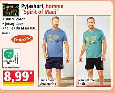 Pyjashort, homme "Spirit of Maui"