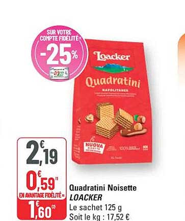 Quadratini Noisette LOACKER