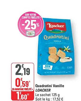Quadratini Vanille LOACKER