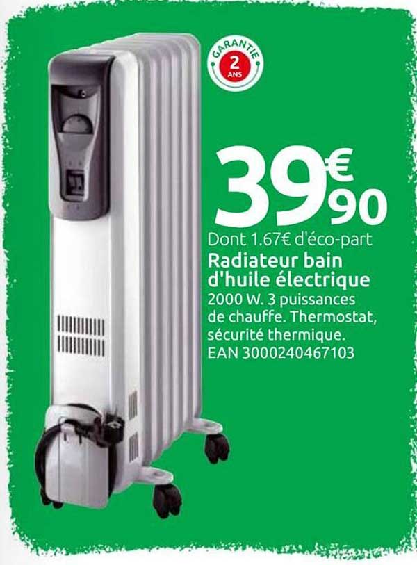 Radiateur bain d'huile électrique