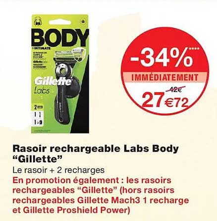Rasoir rechargeable Labs Body “Gillette”