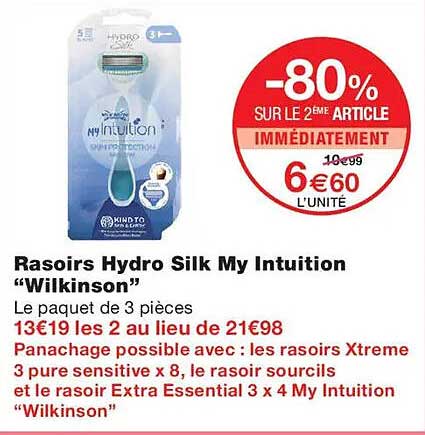 Rasoirs Hydro Silk My Intuition “Wilkinson”