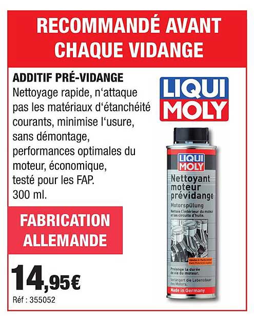 RECOMMANDÉ AVANT CHAQUE VIDANGE