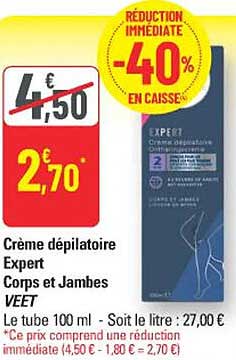 RÉDUCTION IMMÉDIATE -40% EN CAISSE