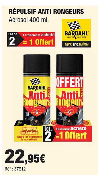 RÉPULSIF ANTI RONGEURS Aérosol 400 ml.