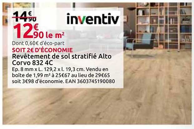 Revêtement de sol stratifié Alto Corvo 832 4C