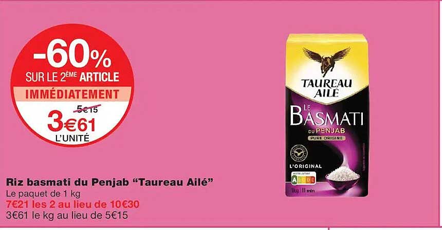 Riz basmati du Penjab “Taureau Ailé”